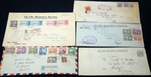 GRENADA USA Cover Collection British Colonies Air Mail REGISTERED Stamps Postage