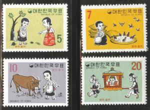 Korea Scott 664-667 MNH** Sept. 1 1969 Fable set  CV$18.50