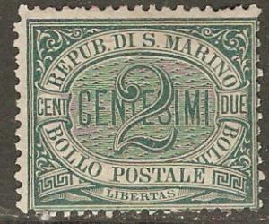 San Marino 1 SG 1 MNG Fine 1877 SCV $37.50