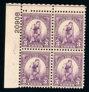 US Stamp #718 Olympic Winter Games 3c- Block of 4 - Mint NH - CV $17.00 