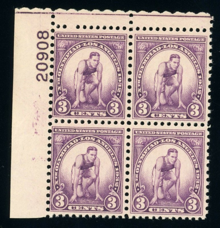 US Stamp #718 Olympic Winter Games 3c- Block of 4 - Mint NH - CV $17.00 