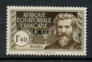 French Equatorial Africa 1940-41 Pictorials Opt Libre 1.40f B. MLH