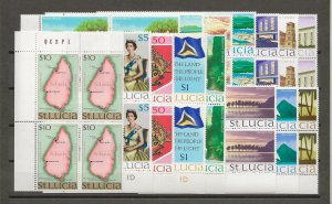 ST LUCIA 1970/73 SG 276/289a MNH