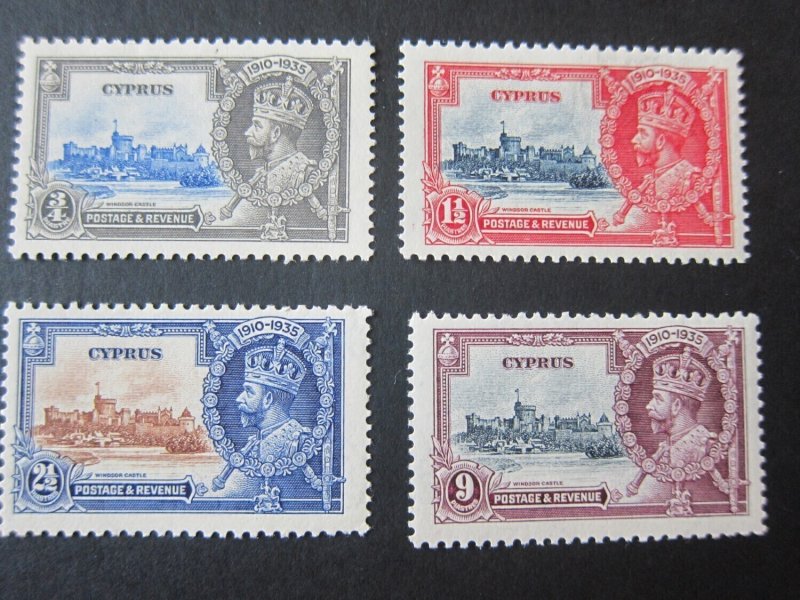 Cyprus 1935 Sc 136-139 Silver Jubilee set MNH