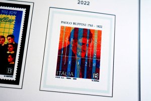 COLOR PRINTED ITALY 2021-2023 STAMP ALBUM PAGES (50 illustrated pages)
