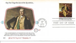 US Scott #1704, First Day Cover 1/3/77 Princeton Single Bicentennial