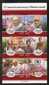 SIERRA LEONE 2023 75th MEMORIAL ANNIVERSARY OF MAHATMA GANDHI SHEET II MINT NH