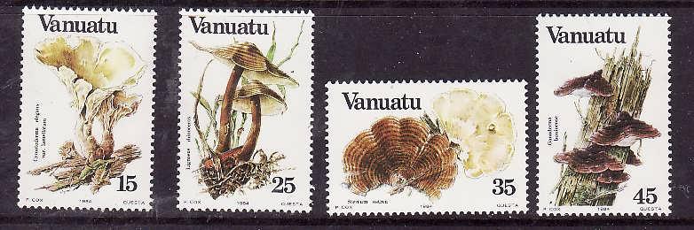 Vanuatu-Sc#364-7- id7-unused NH set-Mushrooms-Fungi-1984-