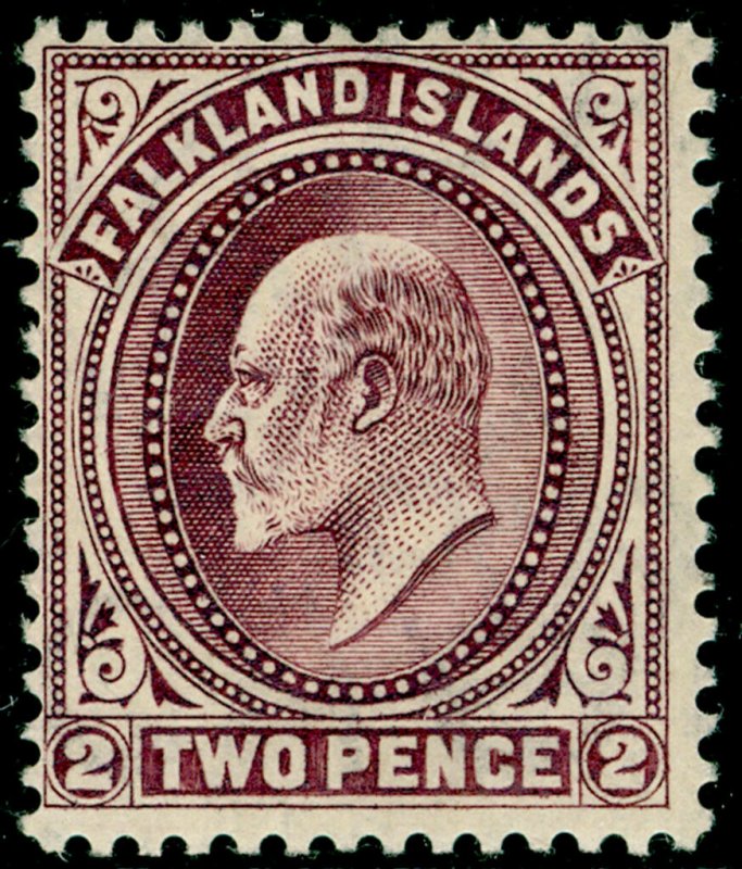 FALKLAND ISLANDS SG45, 2d purple, LH MINT. Cat £25. 