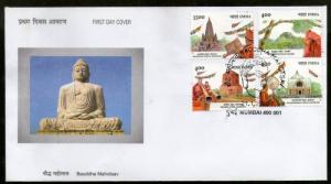 India 2002 Bauddha Mahotsav Festival Buddhism Stupa Mahaparinirvana Temple Sc...