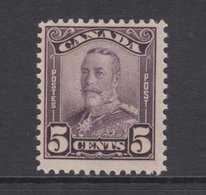 Canada Sc 153 MLH. 1928 5c deep violet KGVI, F-VF