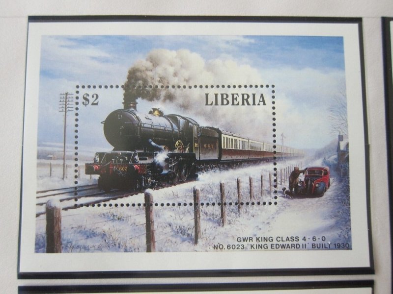 Liberia 1980 Sc 1087 Train set MNH