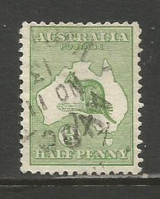 Australia     #1  Used  (Wmk 8) (1913)  c.v. $7.50