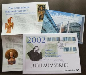 Germany 150th Anniversary Of National Museum 2002 Art Culture (postcard + FDC)