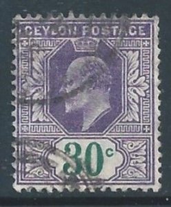 Ceylon #174 Used 30c King Edward VII