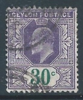 Ceylon #174 Used 30c King Edward VII