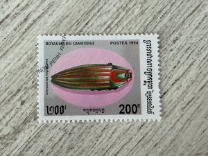 Cambodia #1374 Used, 200r, Beetles, 2024 SCV $0.30
