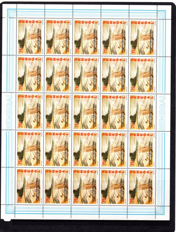 Senegal 1994 Sc#1075/78 Conservation of the Seashore 4 Sheetlets of 25 MNH VF