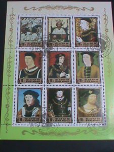 ​KOREA STAMP:1984 KINGS & QUEENS OF GRATE BRITAIN   CTO FULLI SHEET