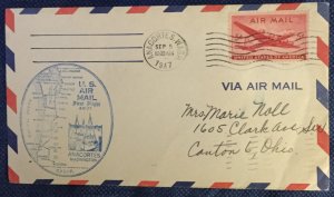 US First Flight Cover AM 77 Ancortes WA to Bellingham WA 9/5/1947 #C32 L19