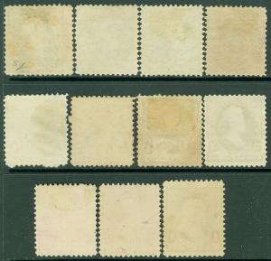 EDW1949SELL : USA 1890-93 Scott #219-28 VF-XF, Used. Nice set. Catalog $127.00.