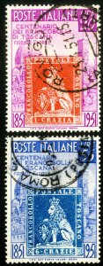 Italy Stamps # 568-9 Used VF Scott Value $38.50