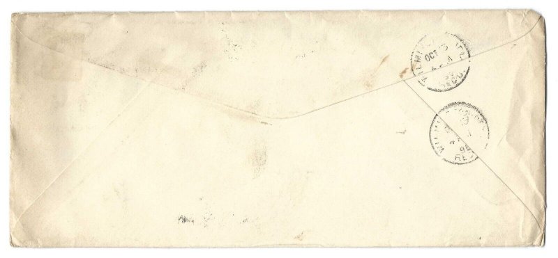 US 1896 FIVE PENCE POSTAL COVER UPDATED 1C COLUMBUS SCOTT # 230