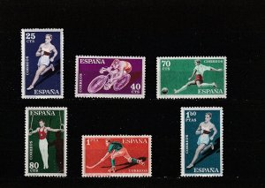 Spain  Scott#  953-962  MH  (1960 Sports)