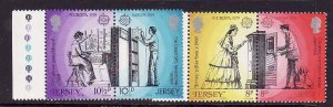 Jersey-Sc#202-5- id5-unused NH set-Perf 14-Europa-Telecommunications-1979-