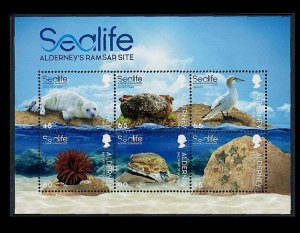 Alderney #651a Sealife Miniature Sheet of Six Stamps MNH