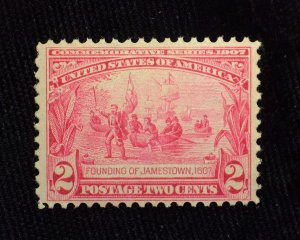 HS&C: Scott #329 2 cent Jamestown F/Vf NH Mint US Stamp