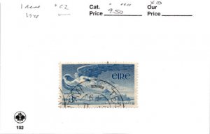 Ireland, Postage Stamp, #C2 Used, 1949 Airmail, Lough Derg (AG)