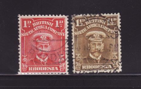 Rhodesia 120a, 121 U King George V