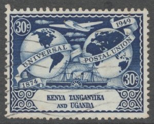 Kenya, Uganda, and Tanganyika 1949 UPU Omnibus Issue 30c Scott # 95 Used