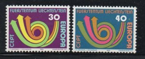 Liechtenstein Sc 528-529 1973 Europa set stamp mint NH