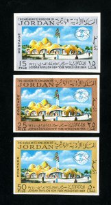 Jordan Stamps # 514-16 VF OG LH Imperforate