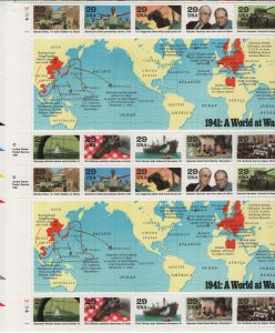 US 2559 MNH  A WORLD AT WAR SHEET 1991