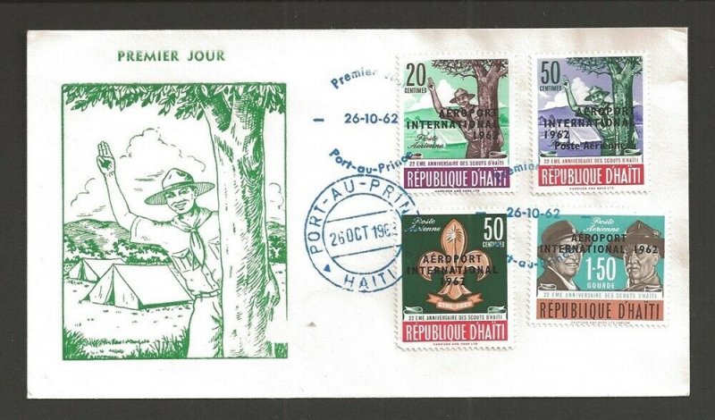 1962 Haiti airport ovpt Boy Scouts FDC