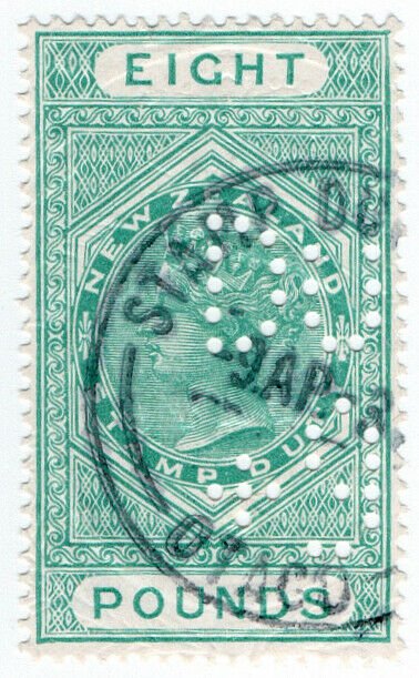 (I.B) New Zealand Revenue : Stamp Duty £8 (Otago)