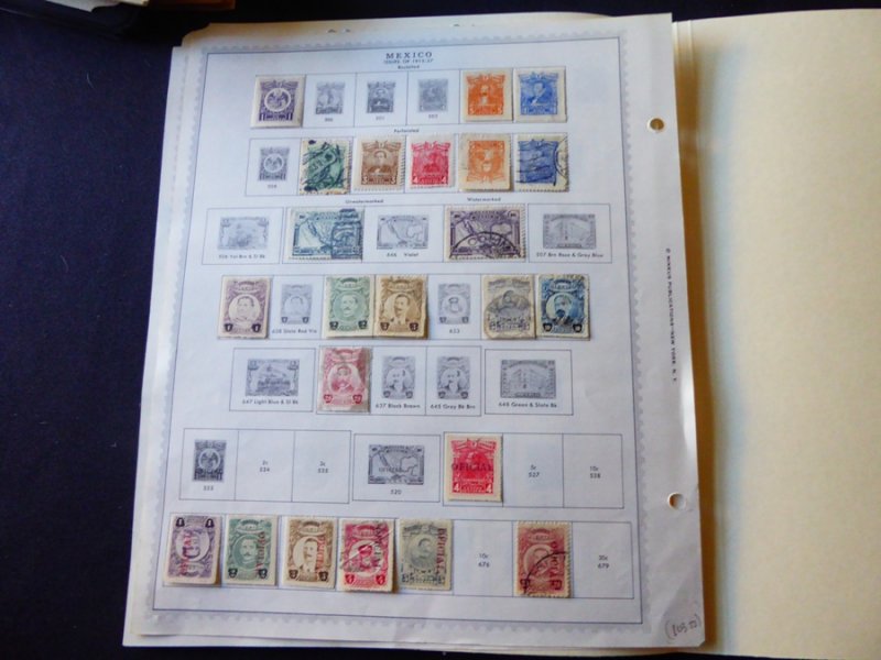 Mexico 1915-1941 Stamp Collection on Album Pages