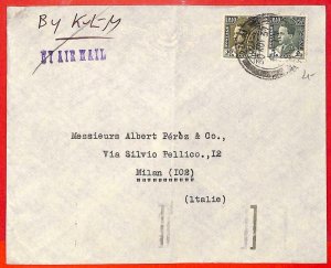 aa0288 - IRAQ - POSTAL HISTORY -  AIRMAIL COVER to  ITALY  via  KLM 1937