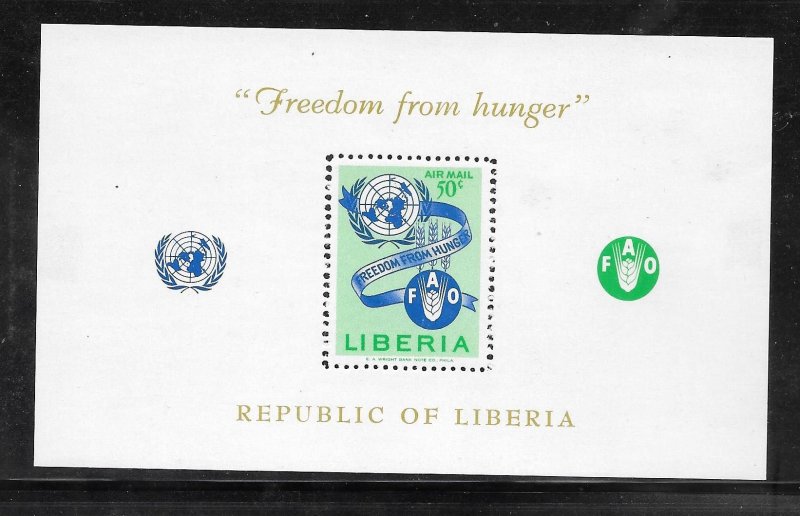 Liberia #C150 MNH Freedom from Hunger Souvenir Sheet (12929)