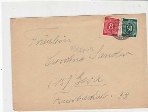 Germany 1947 Allied Occupation to Thuringia Bladen Cancel Stamps Cover rf23227