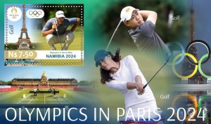 Olympic Games in Paris 2024 Golf 2024 year, 6 sheets  perforated  NEW