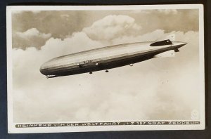 1930 Germany Teplitz Schönau LZ127 Zeppelin Straubing Flight RPPC Airmail Cover