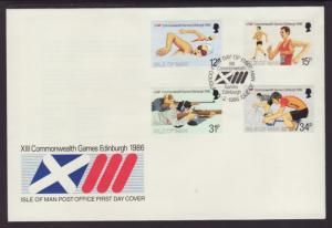 Isle of Man 297-300 Commonwealth Games U/A FDC