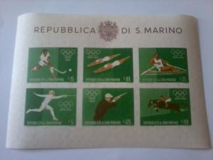 SAN MARINO SHEET IMPERF OLYMPIC GAMES