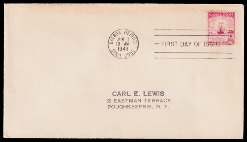 Canal Zone Scott 145 First Day Cover (1949) Fine Q