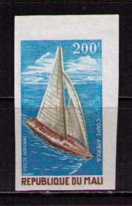 MALI Sc# C118 var MNH FVF IMPERF Americas Cup Racing Yacht