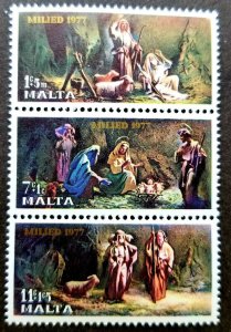 Malta Christmas 1977 Painting Art (stamp) MNH